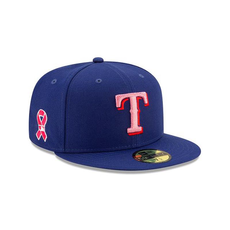 MLB Texas Rangers Mother's Day 59Fifty Fitted (DIX5491) - Blue New Era Caps